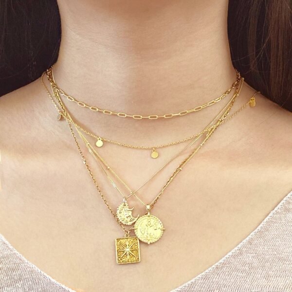 Paperclip Chain Choker, Gold Vermeil Choker, Gold Clip Link Choker, Thin Gold Chain, Oval Link Chain, Minimalist Necklace, Layering Necklace - Image 4