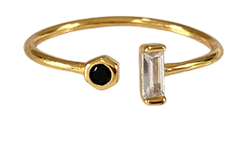 Adjustable Gold Gemstone Ring