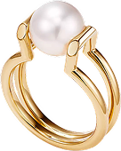 Gold Pearl Ring