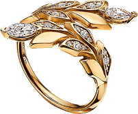 Leaf Diamond Ring