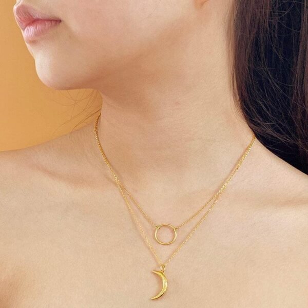 Karma Necklace, Open Circle Necklace, Thin Gold Necklace, Minimalist Necklace, Eternity Necklace, Infinity Necklace, 18K Gold Vermeil - Image 3