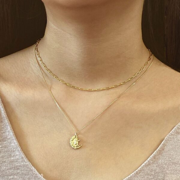 18K Gold Half Coin Pendant Necklace, Ancient Promise Pendant, Broken Heart Necklace, Dainty Charm Necklace For Women, Ancient Roman Pendant - Image 4
