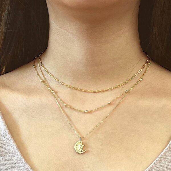 18K Gold Half Coin Pendant Necklace, Ancient Promise Pendant, Broken Heart Necklace, Dainty Charm Necklace For Women, Ancient Roman Pendant - Image 5