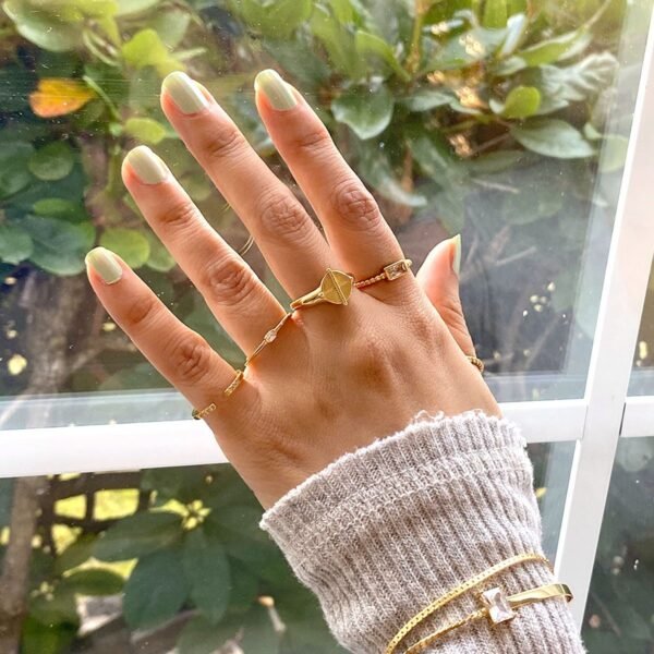Gold Infinity Ring, 18K Gold Vermeil Ring, Gold Signet Ring, Minimal Gold Ring, Statement Ring, Christmas Gift, Adjustable Open Ring - Image 2