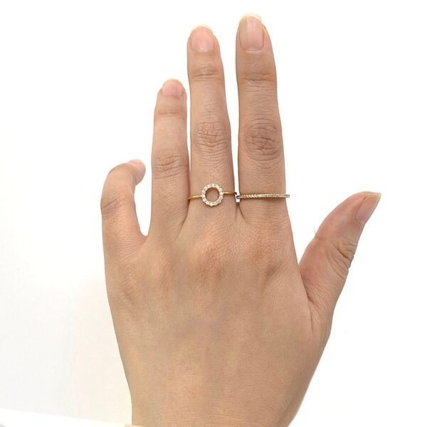 Thin Eternity Ring, Dainty Stackable Ring For Women, Skinny CZ Stacking Band 18K Gold, Delicate Ring, Tiny Crystal Pave Ring, Infinity Ring - Image 8