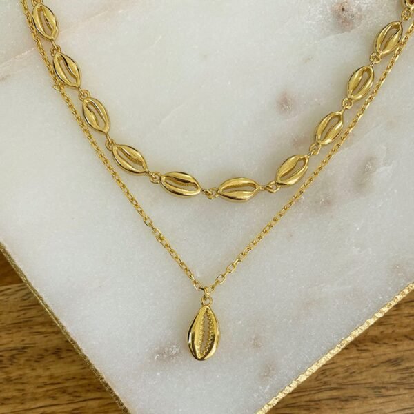 Cowrie Shell Pendant, Gold Shell Necklace, Gold Vermeil Pendant, Seashell Necklace, Ocean Jewelry, Beach Necklace, Dainty Gold Pendant - Image 4