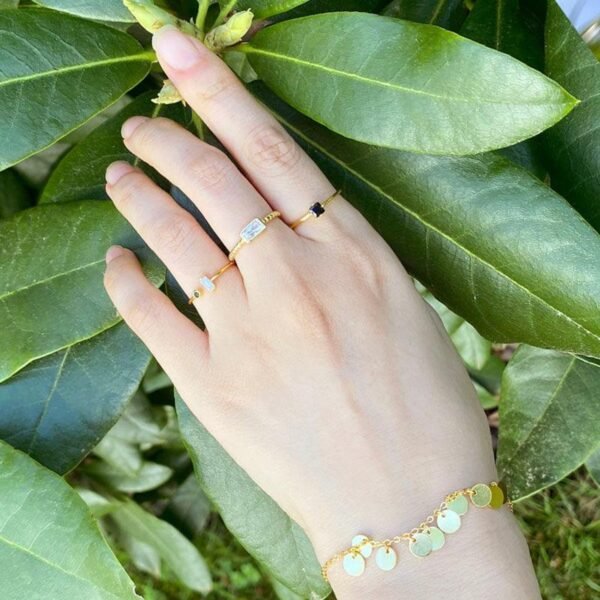Mini Disk Bracelet, 18K Gold Vermeil, Tiny Gold Coin Bracelet, Simple Dainty Bracelet, Multi Disk Bracelet, Minimalist Bracelet For Women - Image 3