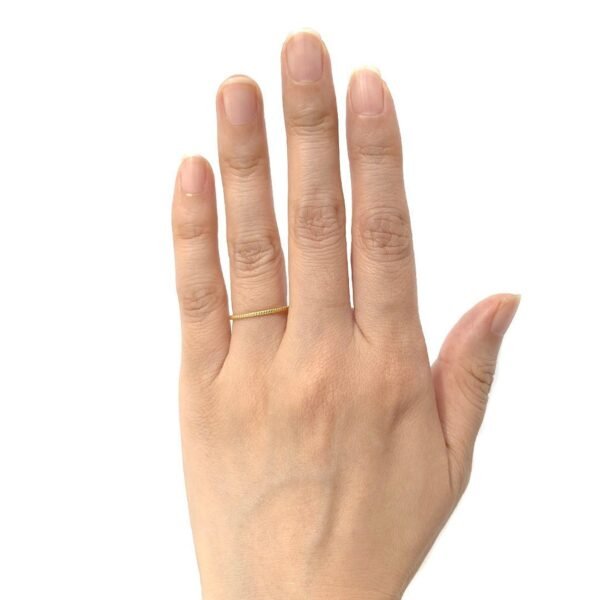 Thin Gold Twist Ring, 18K Gold Vermeil, Skinny Gold Stacking Ring, Twisted Gold Ring, Minimalist Ring, Simple Dainty Ring, Everyday Ring - Image 6