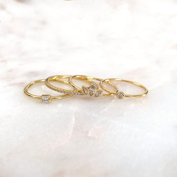 Thin Eternity Ring, Dainty Stackable Ring For Women, Skinny CZ Stacking Band 18K Gold, Delicate Ring, Tiny Crystal Pave Ring, Infinity Ring - Image 4