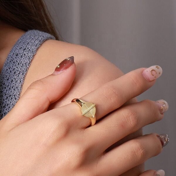 Gold Infinity Ring, 18K Gold Vermeil Ring, Gold Signet Ring, Minimal Gold Ring, Statement Ring, Christmas Gift, Adjustable Open Ring