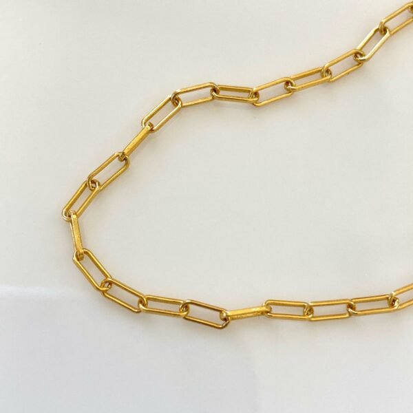 Gold Chain Bracelet, Paperclip Bracelet, Gold Link Bracelet, Christmas Gift, 18K Gold Vermeil, Simple Dainty Bracelet, Layering Bracelet - Image 4