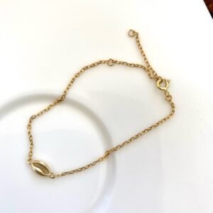 Cowrie Shell Bracelet, 18K Gold Vermeil, Gold Shell Bracelet For Women, Dainty Bracelet, 925 Sterling Silver, Delicate Stacking Bracelet