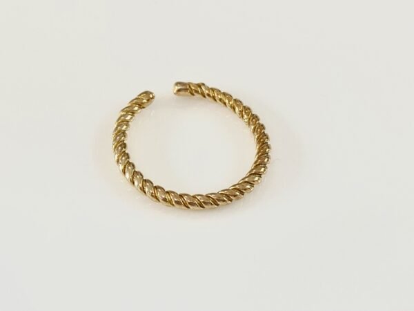 Gold Twist Ring, Minimalist Ring, Gold Cuff Ring, Open Adjustable Ring, 18K Gold Vermeil Ring, Twisted Rope Ring, Rings for Women, Christmas - Image 5